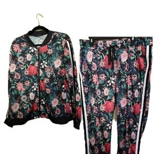 Project RUNWAY Floral Print Jacket and Pants Set NWOT XXL